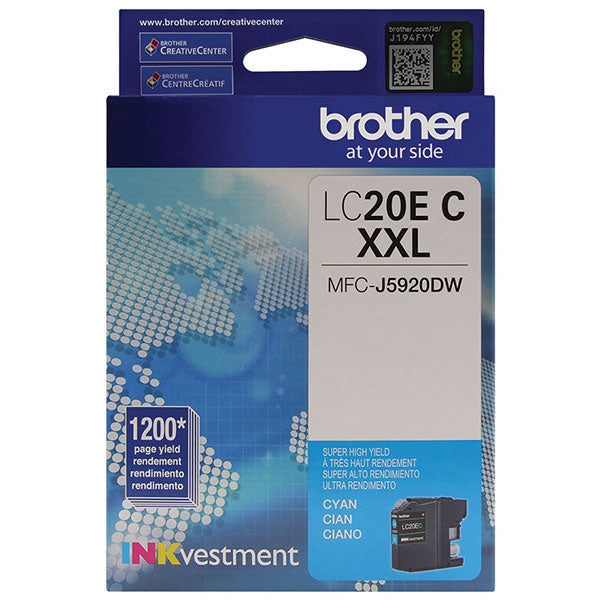 Brother LC20EC Cyan Super High Yield Ink Cartridge