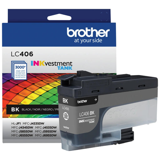 Brother LC406BKS Black Standard Yield Original INKvestment Tank ink cartridge
