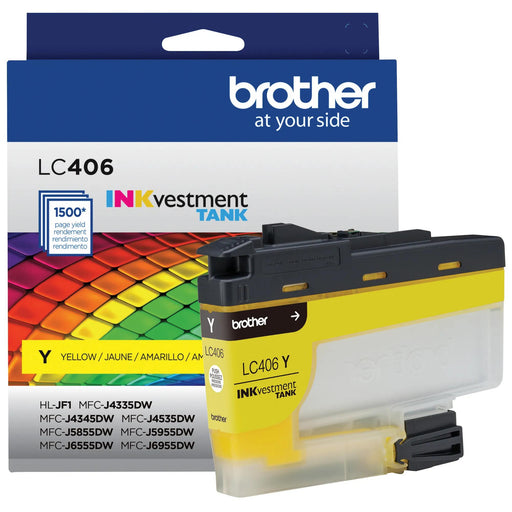 Brother LC406YS Yellow Standard Yield Original INKvestment Tank ink cartridge