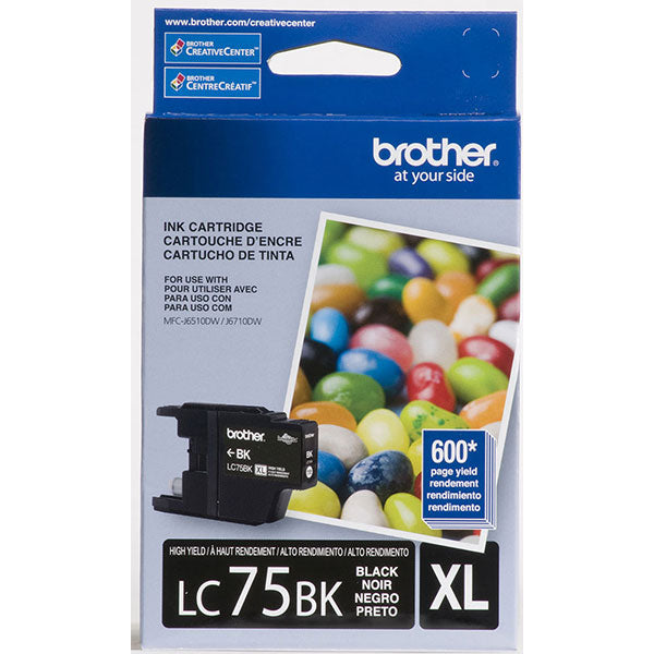Brother LC75BK Black High Yield Toner Cartridge