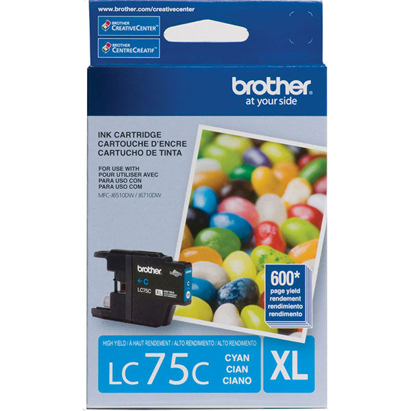 Brother LC75C Cyan High Yield Ink Cartridge