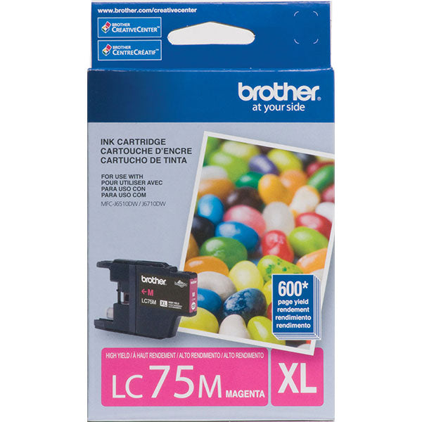 Brother LC75M Magenta High Yield Ink Cartridge
