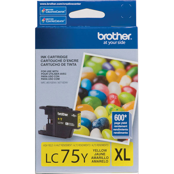 Brother LC75Y Yellow High Yield Ink Cartridge