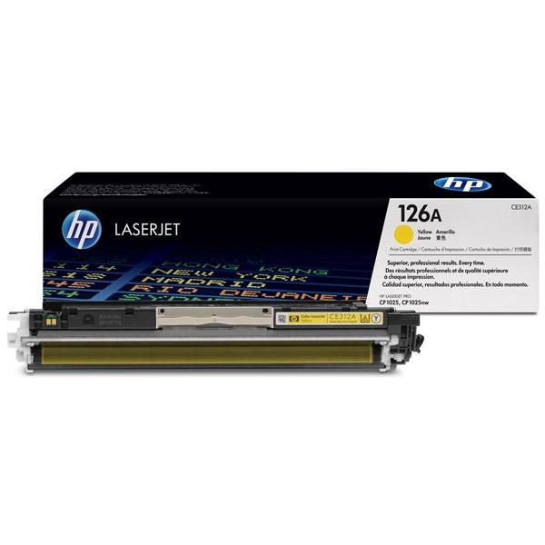 HP 126A CE312A Yellow Standard Yield Original LaserJet Toner Cartridge – 1,000 Pages