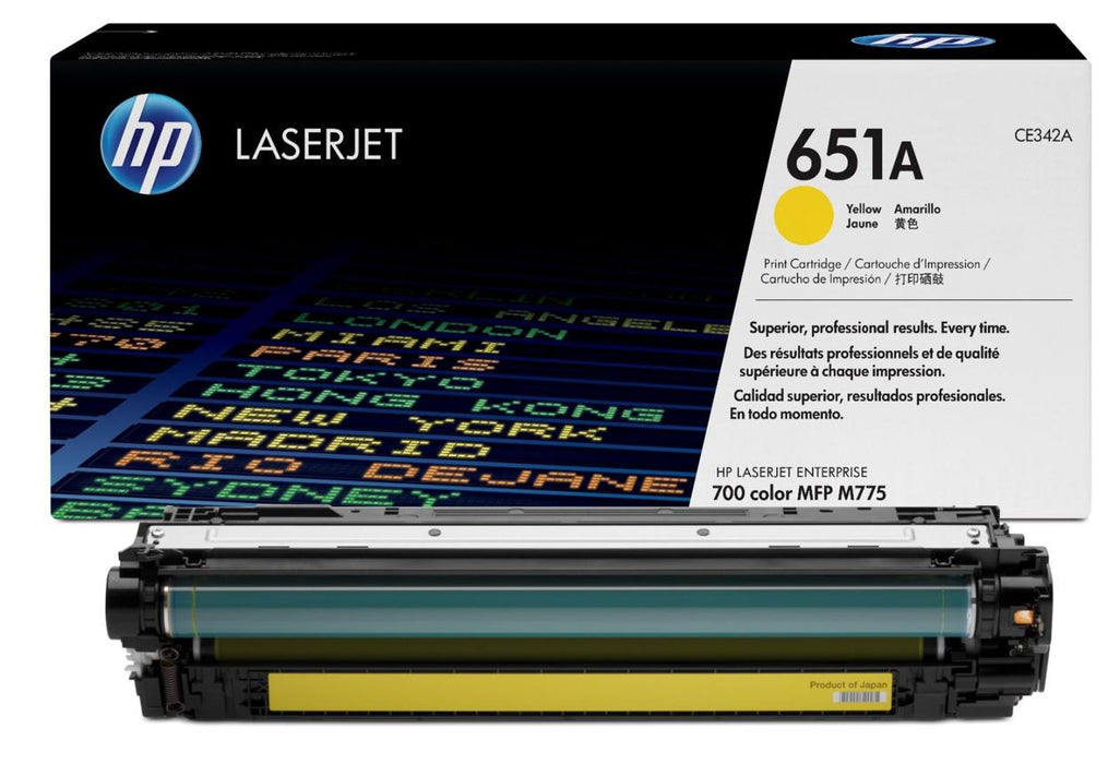 HP 651A CE342A Yellow Standard Yield Original LaserJet Toner Cartridge