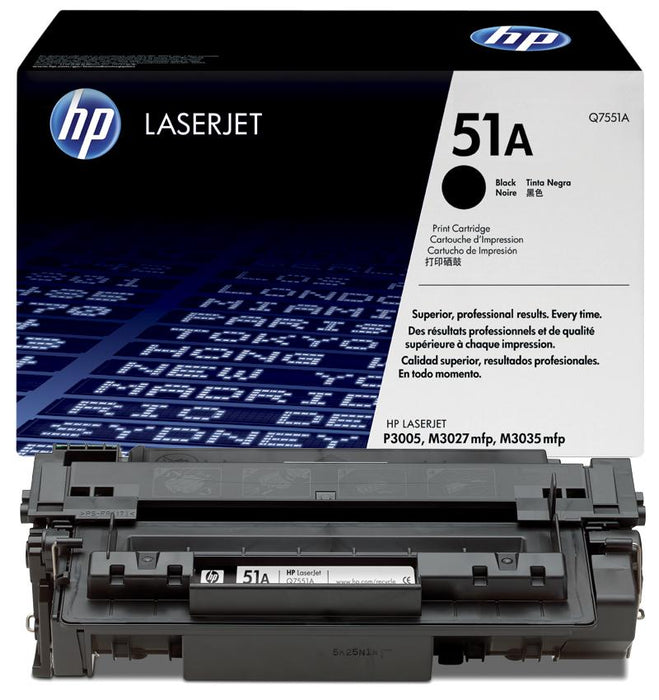 HP 51A Q7551A Black Standard-Yield Original Toner Cartridge - 6,500 pages (ISO/IEC 19752)