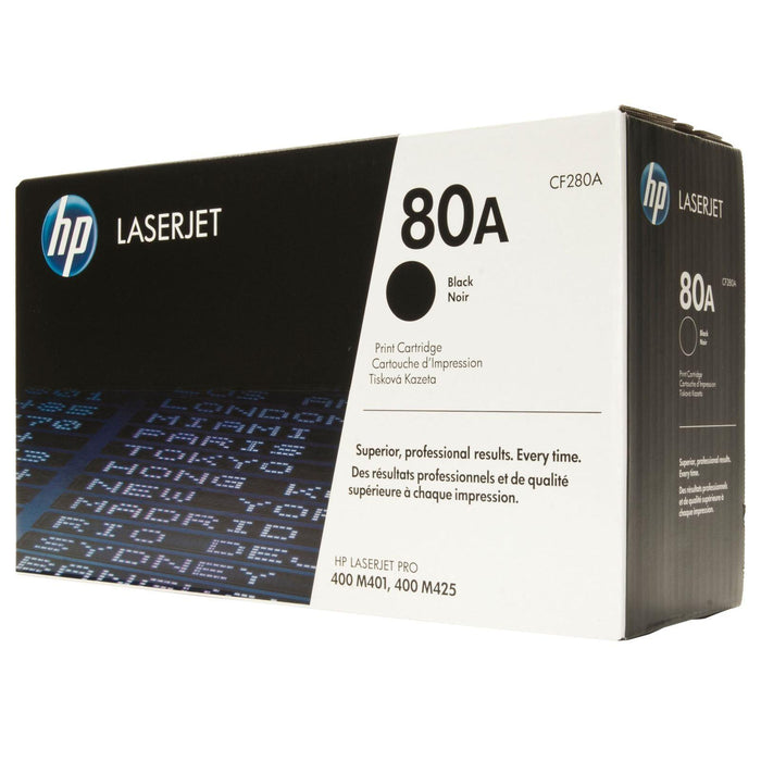 HP 80A CF280A Black Standard Yield Original LaserJet Toner Cartridge – 2,700 Pages