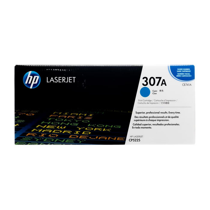 HP 307A CE741A Cyan Standard Yield Original LaserJet Toner Cartridge – 7,300 Pages