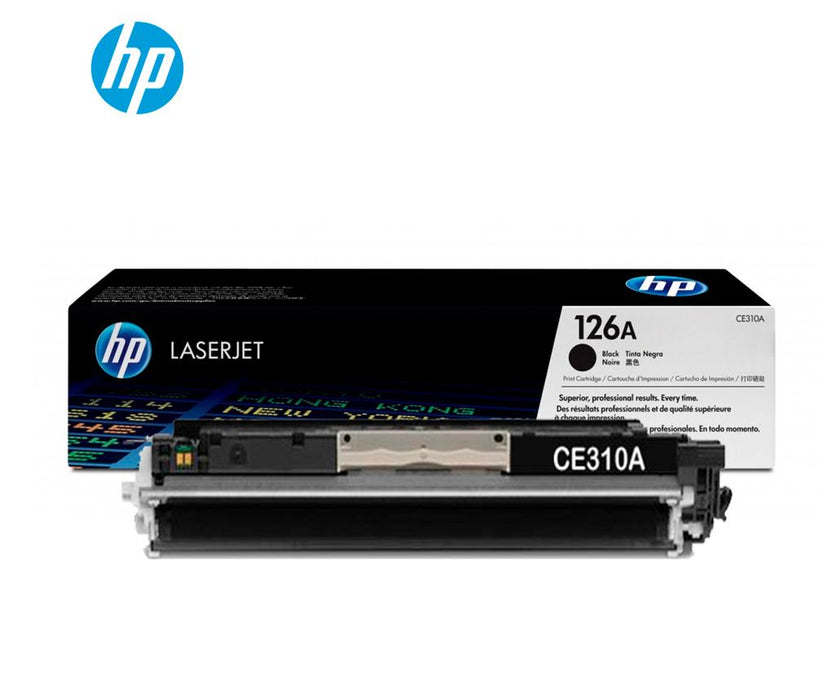 HP 126A CE310A Black Standard Yield Original LaserJet Toner Cartridge – 1,200 Pages