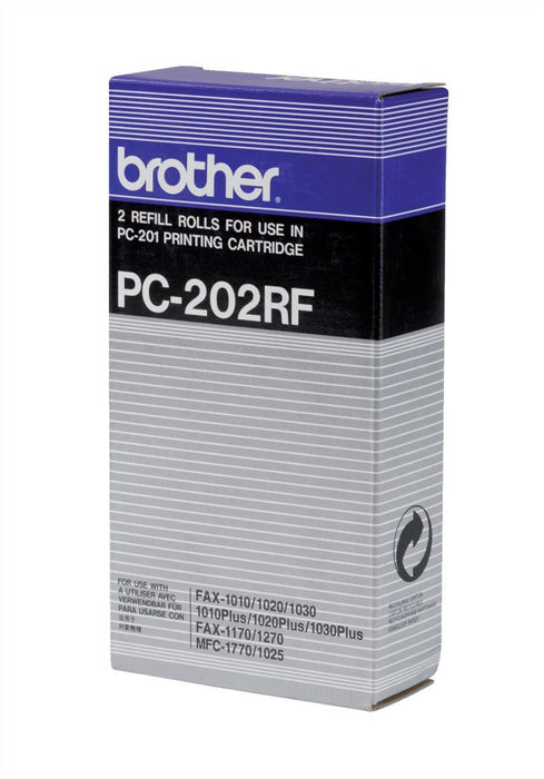 Brother PC-202RF Black Thermal Fax Ribbon