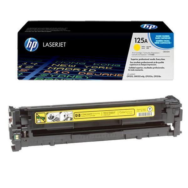 HP 125A CB542A Yellow Standard Yield Original LaserJet Toner Cartridge – 1,400 Pages