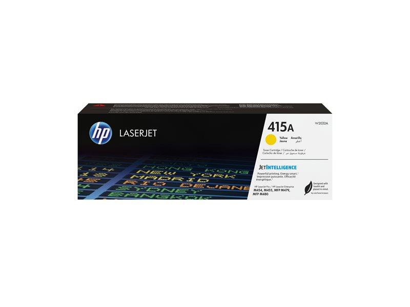HP 415A W2032A Yellow Standard Yield Original LaserJet Toner Cartridge – 2,100 Pages