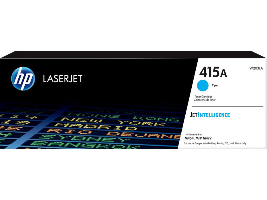 HP 415A W2031A Cyan Standard Yield Original LaserJet Toner Cartridge – 2,100 Pages