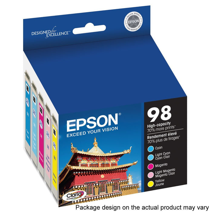 Epson T098920 Cyan / Magenta / Yellow / Light Cyan / Light Magenta High Yield Ink Cartridge