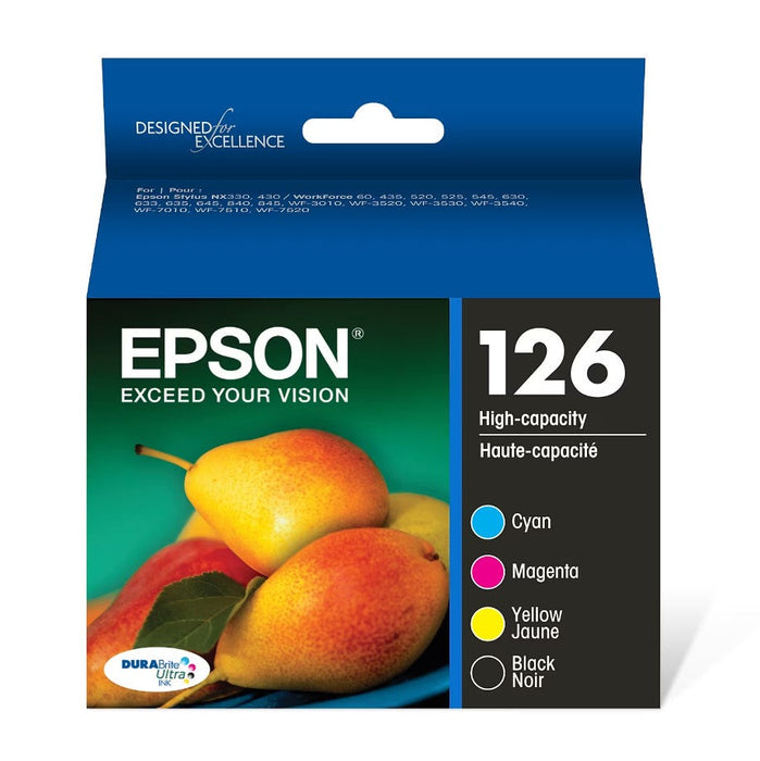 Epson T126120-BCS Cyan / Magenta / Yellow / Black Ink Cartridge Combo Pack