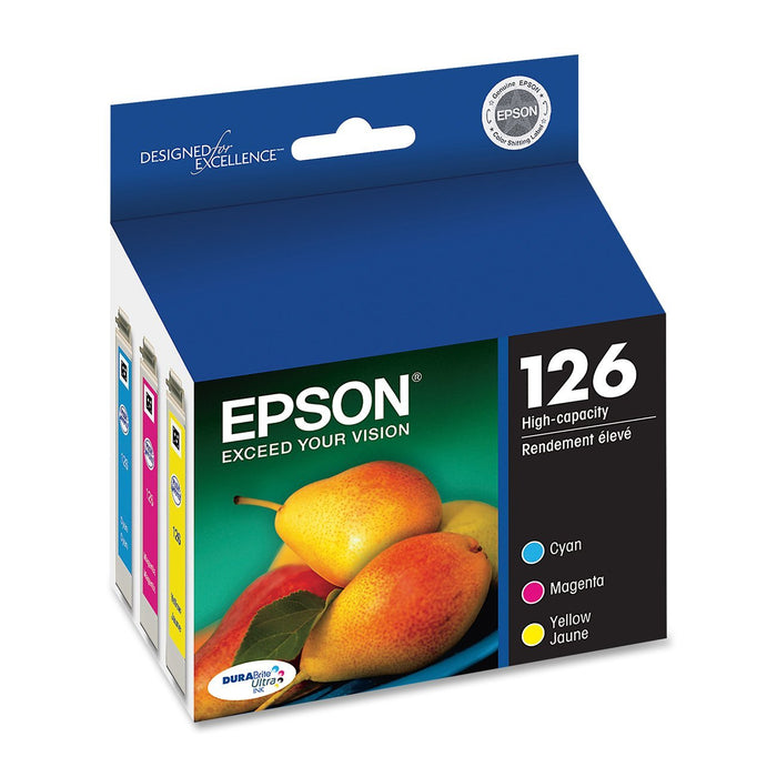 Epson T126520 Cyan / Magenta / Yellow High Yield Ink Cartridge Combo Pack