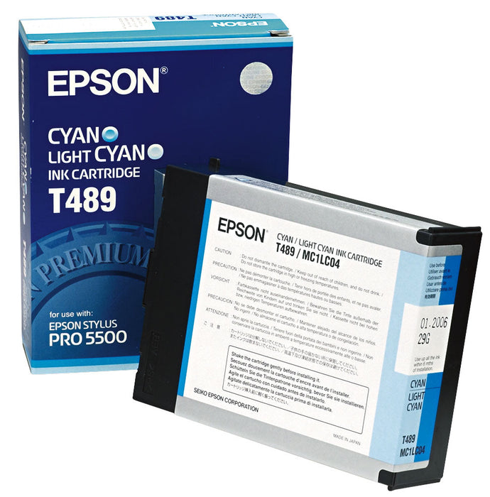 Epson T489011 Cyan Ink Cartridge