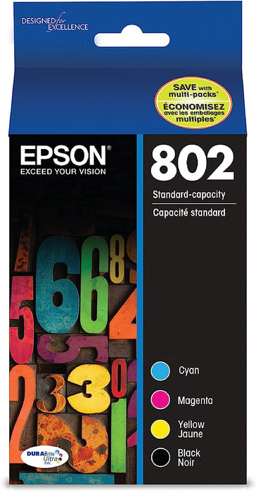 Epson T802120-BCS Cyan / Magenta / Yellow / Black Ink Cartridge