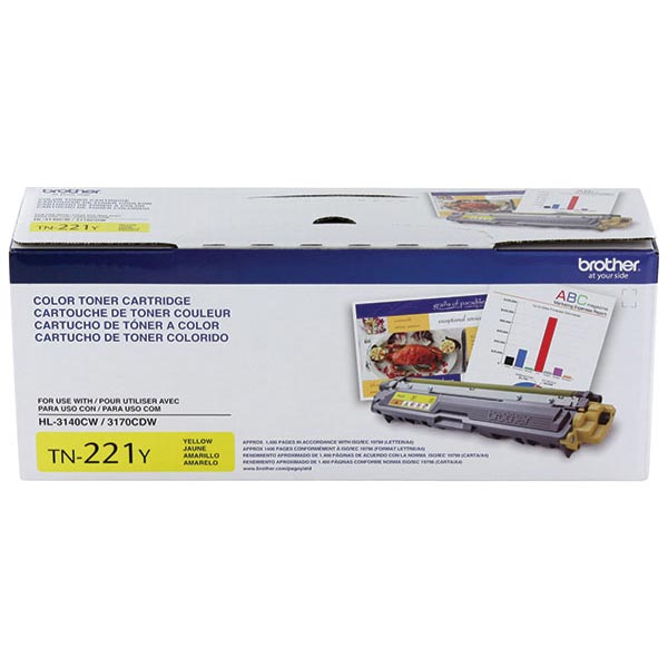 Brother TN-221Y Yellow Toner Cartridge