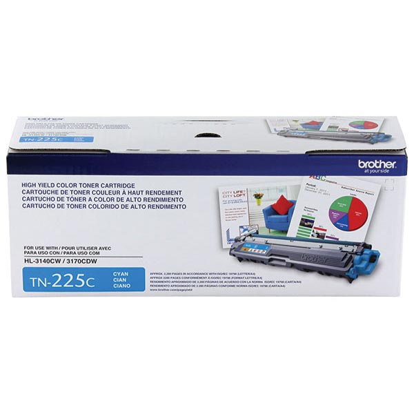 Brother TN-225C Cyan Toner Cartridge
