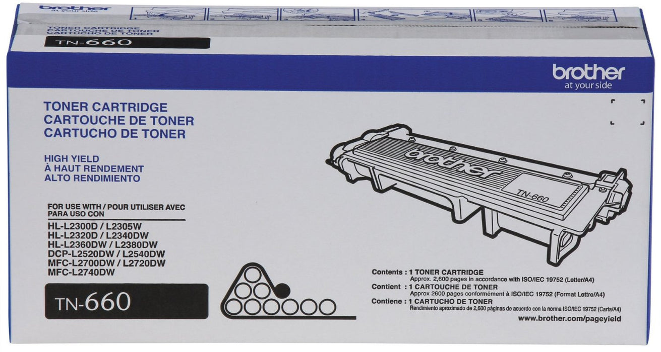 Brother TN-660 Black High Yield Toner Cartridge