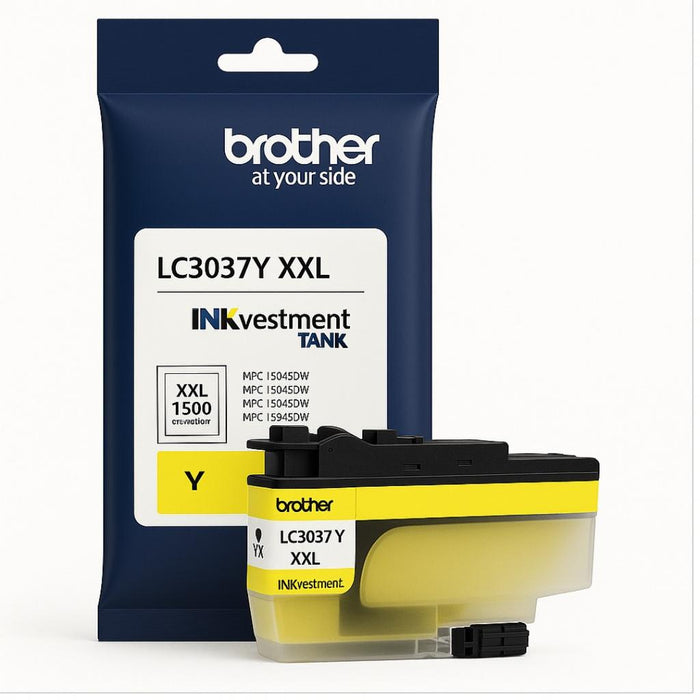 Brother LC3037Y Yellow Super High-Yield INKvestment Tank Original Ink Cartridge