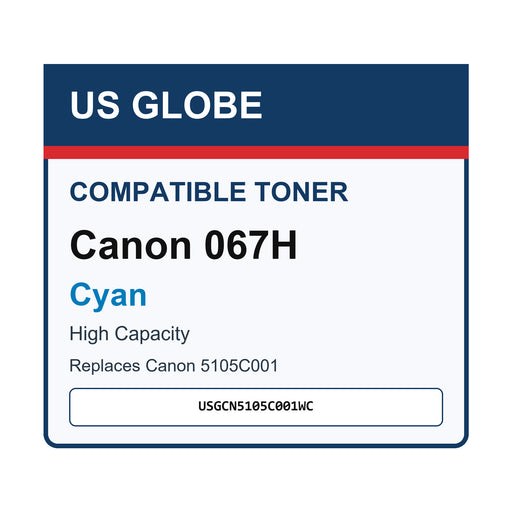 Compatible USGCN5105C001WC Cyan Canon High Yield Toner Cartridge — front-facing retail box