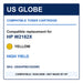US Globe compatible non-OEM toner for HP W2182X, yellow high yield, SKU USGHPW2182XWC
