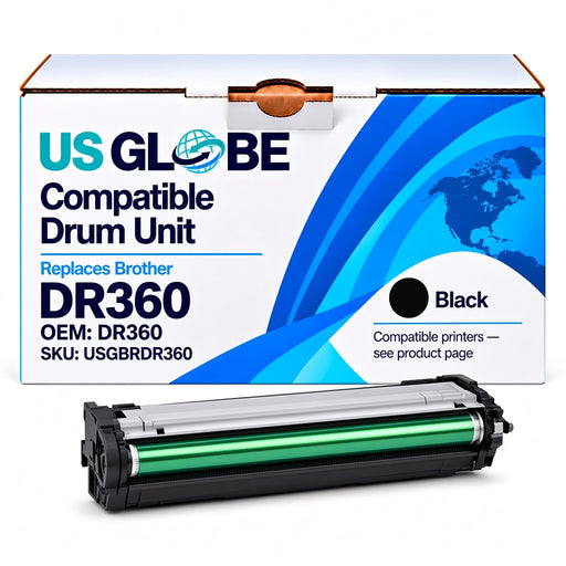 US Globe USGBRDR360 Black Compatible Drum Unit (Replaces Brother DR360)