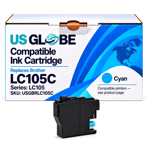 US Globe USGBRLC105C Cyan Compatible Ink Cartridge (Replaces Brother LC105C)