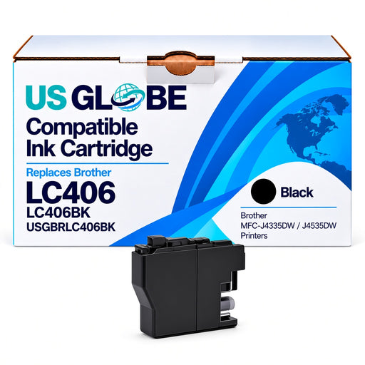 US Globe USGBRLC406BK Black Compatible Ink Cartridge (Replaces Brother LC406BK)