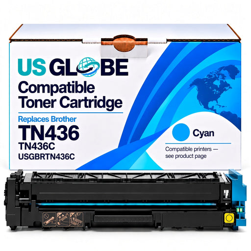 US Globe USGBRTN436C Cyan Compatible Toner Cartridge (Replaces Brother TN436C)