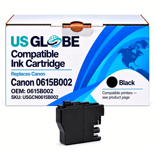 US Globe USGCN0615B002 Black Compatible Ink Cartridge (Replaces Canon 0615B002)