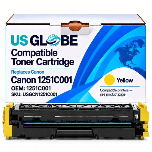 US Globe USGCN1251C001 Yellow Compatible Toner Cartridge (Replaces Canon 1251C001)