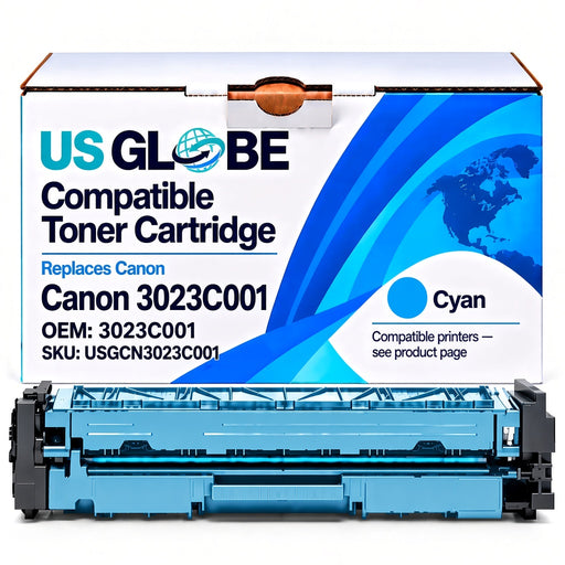 US Globe USGCN3023C001 Cyan Compatible Toner Cartridge (Replaces Canon 3023C001)
