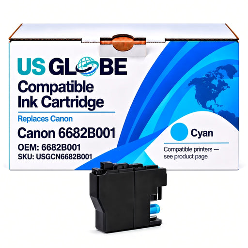US Globe USGCN6682B001 Cyan Compatible Ink Cartridge (Replaces Canon 6682B001)