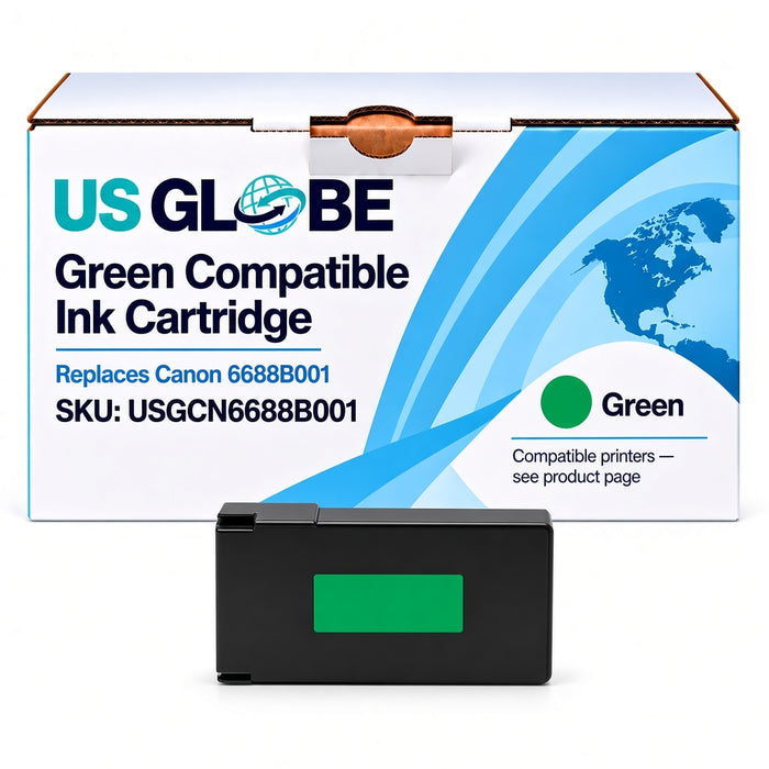 US Globe USGCN6688B001 Green Compatible Ink Cartridge (Replaces Canon 6688B001)