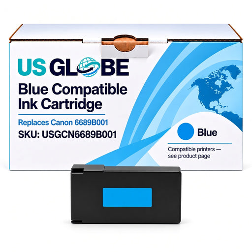 US Globe USGCN6689B001 Blue Compatible Ink Cartridge (Replaces Canon 6689B001)