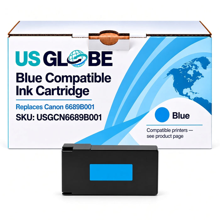 US Globe USGCN6689B001 Blue Compatible Ink Cartridge (Replaces Canon 6689B001)