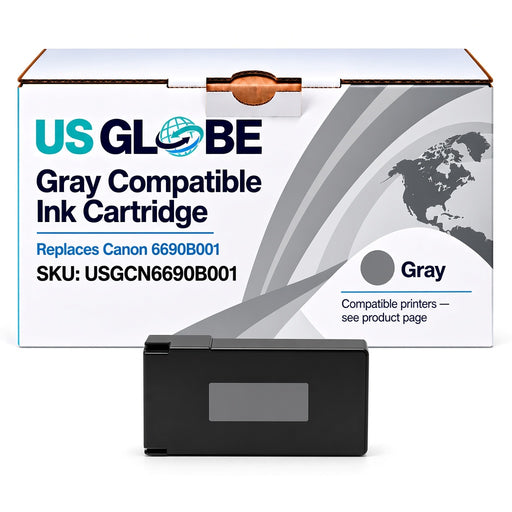 US Globe USGCN6690B001 Gray Compatible Ink Cartridge (Replaces Canon 6690B001)
