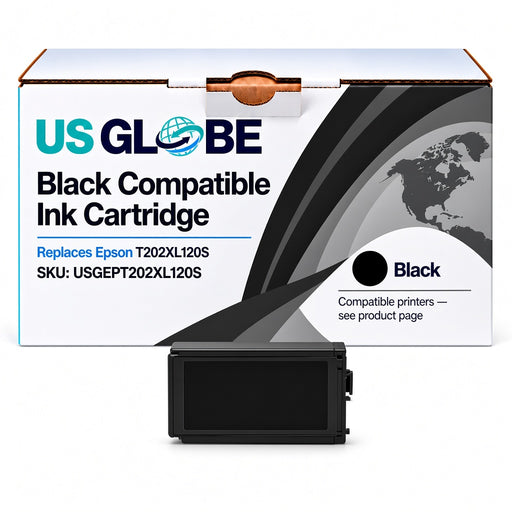 US Globe USGEPT202XL120S Black Compatible Ink Cartridge (Replaces Epson T202XL120S)