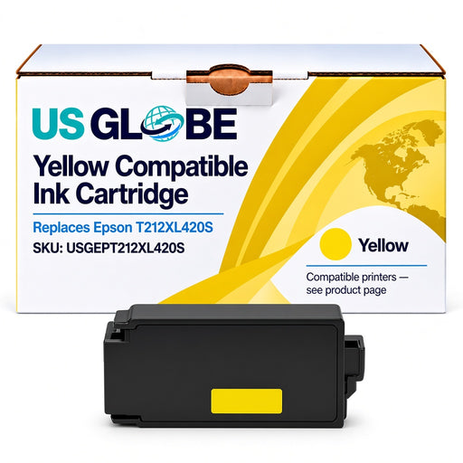 US Globe USGEPT212XL420S Yellow Compatible Ink Cartridge (Replaces Epson T212XL420S)