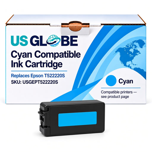 US Globe USGEPT522220S Cyan Compatible Ink Cartridge (Replaces Epson T522220S)