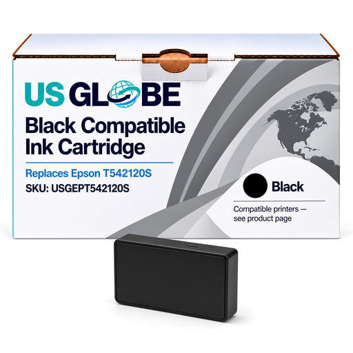 US Globe USGEPT542120S Black Compatible Ink Cartridge (Replaces Epson T542120S)