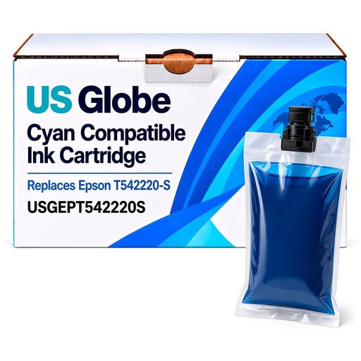 US Globe USGEPT542220S Cyan Compatible Ink Cartridge (Replaces Epson T542220-S)