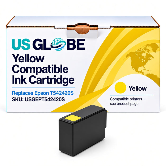 US Globe USGEPT542420S Yellow Compatible Ink Cartridge (Replaces Epson T542420S)