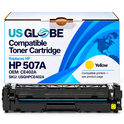 US Globe USGHPCE402A Yellow Compatible Toner Cartridge (Replaces HP CE402A)