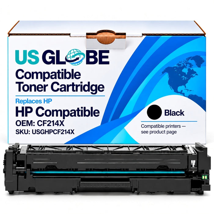 US Globe USGHPCF214X Black Compatible Toner Cartridge (Replaces HP CF214X)