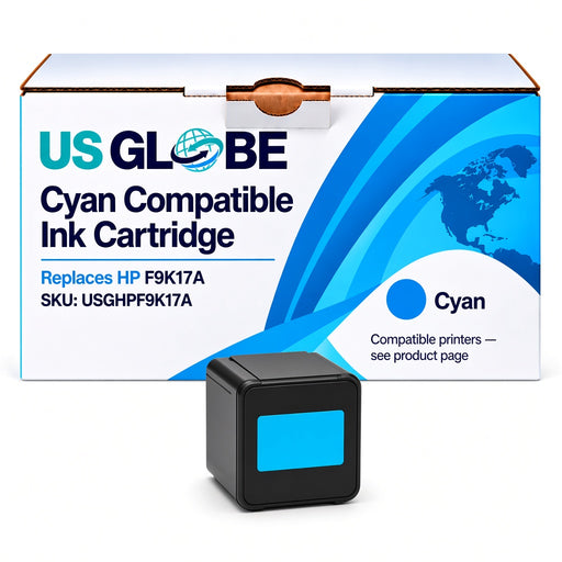 US Globe USGHPF9K17A Cyan Compatible Ink Cartridge (Replaces HP F9K17A)