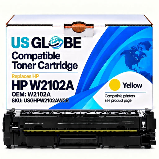 US Globe USGHPW2102AWCR Yellow Compatible Toner Cartridge (Replaces HP W2102A)